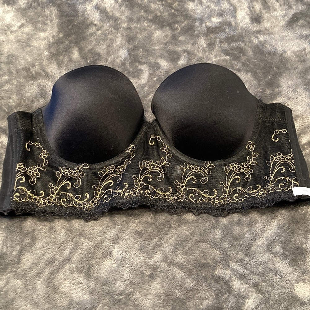 Cropped embroidered bustier